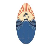 KiBcsLic Skimboard da 41 Pollici, Tavola da Surf per, Resistente, in Legno, di, Adatta a Tutti, Style C