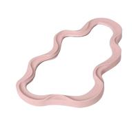 KiBcsLic Specchio Da Parete Da Tavolo Specchio Irregolare D'Arredo Da Toeletta con Vetro Antigraffio in Stile Contemporaneo Adatto per Soggiorno E Ingresso, Rosa