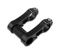 KiBcsLic Staffa di Prolunga Doppia per Tachimetro da Bicicletta, Faro, Set di Montaggio per Lampade, Accessori in Lega di Alluminio, Nero