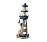KiBcsLic Statuina Artistica Faro in Legno Decorazione per Interni Stile Vintage Ideale per Ufficio Camera dei Bambini Tavola, Stella Marina