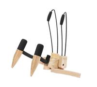KiBcsLic Supporto in Legno per Ukulele, Supporto Da Pavimento per Piccoli Strumenti, Marrone Chiaro, 23x20x32.5 Cm
