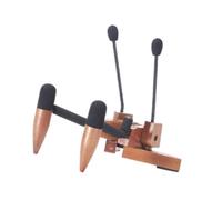 KiBcsLic Supporto in Legno per Ukulele, Supporto Da Pavimento per Piccoli Strumenti, Marrone Scuro, 15x18x11.5 Cm
