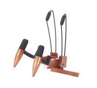 KiBcsLic Supporto in Legno per Ukulele, Supporto Da Pavimento per Piccoli Strumenti, Marrone Scuro, 23x20x32.5 Cm