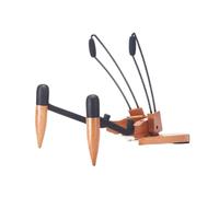 KiBcsLic Supporto in Legno per Ukulele, Supporto Da Pavimento per Piccoli Strumenti, Marrone Scuro, 31x25x32.5 Cm