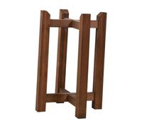 KiBcsLic Supporto per fioriera, scaffale per Piante, Supporto per vasi, per Uso Domestico, Balcone, Interno ed Esterno, Doppio Strato Marrone