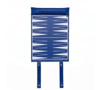 KiBcsLic Tabellone Backgammon Pieghevole Bordi Cuciti Set Backgammon Pieghevole Chiusure a Cinghia, Blu, Blu