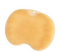 KiBcsLic Tappetino per La Pulizia Dei Piedi per La Doccia con Ventose E Strumento per La Pulizia Della Schiena, Giallo