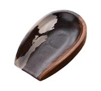 KiBcsLic Tazza per Chicchi di Caffè, Cha He, Recipiente per Il Tè, Legno E Resina, Accessori per Il Caffè, Vassoio per Il Tè, Vassoio per Pesare per Ufficio, C, Colore B