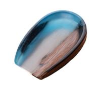 KiBcsLic Tazza per Chicchi di Caffè, Cha He, Recipiente per Il Tè, Legno E Resina, Accessori per Il Caffè, Vassoio per Il Tè, Vassoio per Pesare per Ufficio, C, Colore E