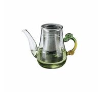 KiBcsLic Teiera Tradizionale Resistente Al Calore Brocca per Infusione Tè Manico Antiscottatura Accessori da Cucina per Ufficio, 250ML, DragonePanciaGrande