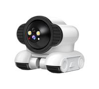 KiBcsLic Telecamera robotizzata su Ruote, Robusta Telecamera di Sicurezza Mobile per Bambini, Doppia Lente, per Soggiorno Interno di Anziani e Bambini, 4g