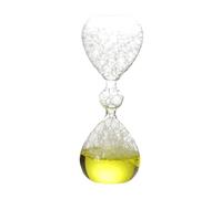 KiBcsLic Timer a movimento liquido in vetro, pezzo decorativo per ufficio, Giallo