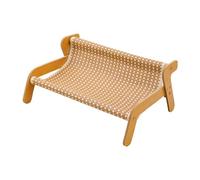 KiBcsLic Tiragraffi per Gatti Letto Divano Lounge Poltrona in Legno Naturale Zona Relax E Gioco Struttura Alta Adatta a Casa Regalo Amanti dei Gatti, Tappetino Refrigerante