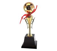KiBcsLic Trofeo Sferico Pallone d'oro da Calcio, Il Miglior Regalo, Coppa Premio Pallone d'oro da Calcio per Tifosi, Regali per Competizioni, 39 cm