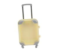 KiBcsLic Valigia Bamboatura Accessori Valigia Mobili Casa delle Bambole Valigetta Viaggio Simulazione Porta Trucco Organizer Adatta a Giochi di Ruolo Or, Giallo