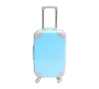 KiBcsLic Valigia per Bambola 18 Pollici Mini Trolley Accessorio Valigia Set Giocattolo Rigido Facile da Aprire Adatta per Bambine Gioco di Simulazione R, Blu