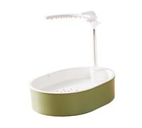 KiBcsLic Vaschetta per Uccelli Automatica, Vaschetta Regolabile per Interni, Doccia per Pappagallini Ondulati, Parrocchetti E Altri Uccelli di Piccola E Media, U Shaped White