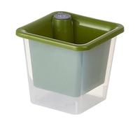 KiBcsLic Vaso Autoirrigante dal Design Moderno, Piccolo Supporto per Piante da Interno, tra Cui Orchidee E Pothos, Verde
