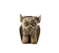KiBcsLic Vaso per cculente Decorativo Finitura Effetto Pietra, Vaso a Forma di Essere Fantastico, Singolare, Fioriera in Resina, per Scrivania, delle Piante, Non