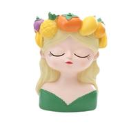 KiBcsLic Vaso per Fiori Vaso Ornamento Fioriera per Interni Portapiante da Scrivania Contenitore Creativo con Figura di Ragazza Adatto per Arredo, Style C
