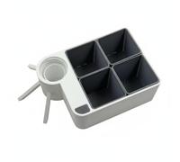 KiBcsLic Vassoio Germinazione Vassoio Autoinnaffiante Contenitore Accessorio Riuso Materiale Resistente Adatto a Progetti Educativi Studenti Sera Balcone, 4 Scomparti