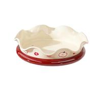 KiBcsLic Vassoio Rotante per Snack Elegante con Bordi a Petalo Contenitore Porta Caramelle Piatto Multifunzionale Robusto Ciotola Decorativa Legge, con Motivo a Mela