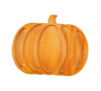 KiBcsLic Vassoio Snack Diviso a Forma di Zucca per Halloween in Legno per Dolci Salatini E Frutta Fresca Adatto per Celebrazioni, L
