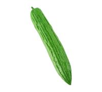 KiBcsLic Verdura Artificiale Simulata Finta Realistica Decorazione PU Stampata Modellata Dettagliata Adatta per Casa Negozio Lezione Natale Festa, Melone Amaro Corto