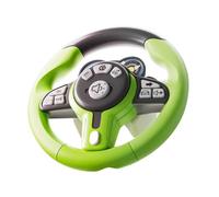 KiBcsLic Volante Giocattolo Musicale Simulazione Guida Montaggio Versatile Suoni Interattivi per Bambini Adatto per Sviluppo Abilità Viaggi Familiari Attività, Verde, Taglia unica bambino