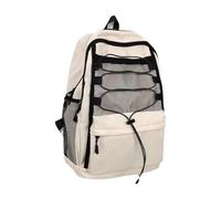KiBcsLic Zaino Sportivo Borsa Da Viaggio Zainetto Multifunzionale Borsa per La Scuola Borsa Da Lavoro con Grande Capacità Organizzata Adatto per Studenti E Via, Bianco