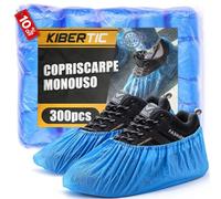 KIBERTIC - 300 Pezzi Copriscarpe Monouso, Calzari Monouso Usa e Getta Impermeabile, Copri Scarpe da Casa Usa e Getta, Laboratorio, Taglia Unica