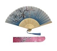 Kibon Ventagli pieghevoli, ventagli palmari, ventagli a mano, in bambù con nappa, per regali di compleanno, danza, cosplay, feste di nozze, decorazioni