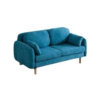 KIBONCY 2 Seater Chenille Sofa, Cozy Modern Loveseat with Wooden Legs & Plush Pillows Compact Couch with Round Armrests for Small Apartment(A,206cm)