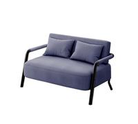 KIBONCY 2-Seater Linen Loveseat Sofa, Modern Mini Couch with Sturdy Metal Frame, Comfortable Small with Throw Pillows for Bedroom Living Room Studio Apartment(A,155cm)