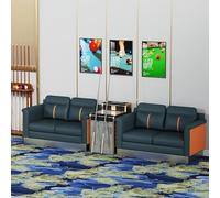 KIBONCY 2-Seater Pool Player Lounge Sofa, Multi-Color Billiard Waterproof Leather Seating for Snooker Club Game Room(D)