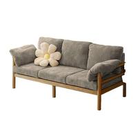 KIBONCY 3-Seater Corduroy Sofa with Solid Wood Frame, Modern Couch with Lumbar Pillows and Legs for Living Room(D,160cm)