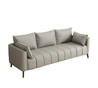 KIBONCY 3-Seater Tech Fabric Sofa,Contemporary Couch,Comfortable with Thick Back Pillows,for Home Office/Living Room(B,73cm)