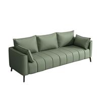 KIBONCY 3-Seater Tech Fabric Sofa,Contemporary Couch,Comfortable with Thick Back Pillows,for Home Office/Living Room(C,141cm)