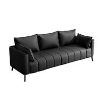 KIBONCY 3-Seater Tech Fabric Sofa,Contemporary Couch,Comfortable with Thick Back Pillows,for Home Office/Living Room(E,73cm)