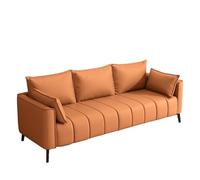 KIBONCY 3-Seater Tech Fabric Sofa,Contemporary Couch,Comfortable with Thick Back Pillows,for Home Office/Living Room(D,73cm)