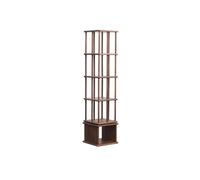 KIBONCY 360° Rotating Display Stand, Multi-Tier Wood Shelf Solid Plant , Vertical Floor Standing Organizer for Home Decor(C)