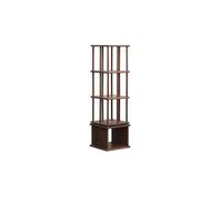 KIBONCY 360° Rotating Display Stand, Multi-Tier Wood Shelf Solid Plant , Vertical Floor Standing Organizer for Home Decor(B)