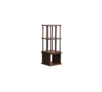 KIBONCY 360° Rotating Display Stand, Multi-Tier Wood Shelf Solid Plant , Vertical Floor Standing Organizer for Home Decor(A)