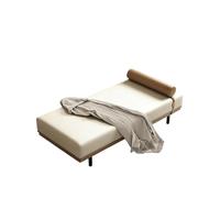 KIBONCY Accent Bench, Chaise Lounge Window Seat - Faux Leather with Cylindrical Pillow, Stable Metal Legs, Non-Slip Design, for Home Decor(C,160x50x42cm)