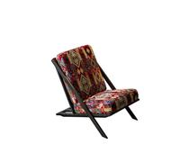 KIBONCY Accent Chair, Modern Floral Wide Seat Upholstered Armchair with Solid Legs,odern Style with Wooden Armrests Accessorizes(C)