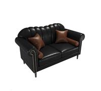 KIBONCY Air Leather Tufted Sofa Couch for Living Room,Mid Century Modern Loveseat,Chesterfield,for, Office(B)