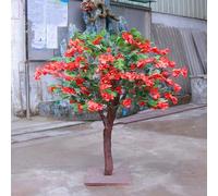KIBONCY Albero di rododendro artificiale con simulazione del tronco reale Alberi in fiore di ciliegio Decorazione interna Modellazione dell'albero Centro commerciale Paesaggio Matrimonio(D,2.5M)