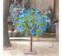 KIBONCY Albero di rododendro artificiale con simulazione del tronco reale Alberi in fiore di ciliegio Decorazione interna Modellazione dell'albero Centro commerciale Paesaggio Matrimonio(L,3M)