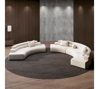 KIBONCY Arc-shaped Irregular-shaped Sofa, Light Luxury And Simple Hotel Lobby Sofa, Office Rest Area Reception(B,2.6m)