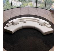 KIBONCY Arc-shaped Irregular-shaped Sofa, Light Luxury And Simple Hotel Lobby Sofa, Office Rest Area Reception(A,2.4m)